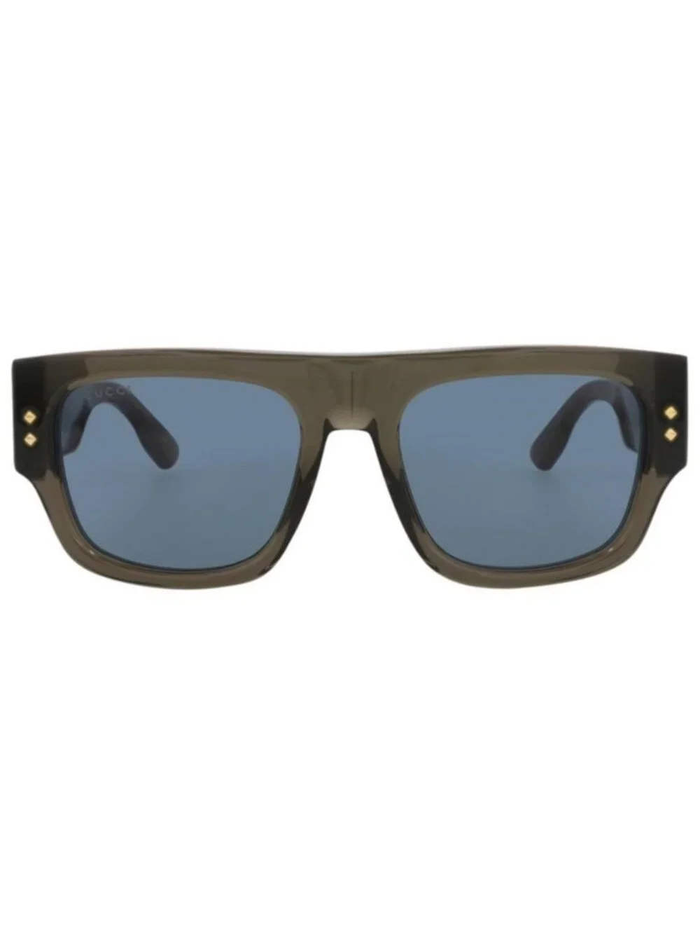 New Gucci Mens Square/Rectangle Grey Grey Blue Fashion Designer Sunglasses